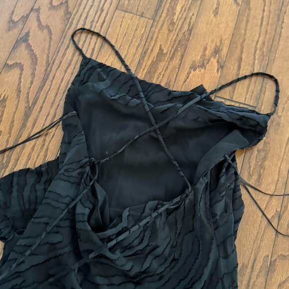 Black Zara maxi dress with cowl neck - Picture 3 of 3